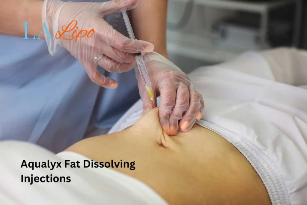 woman having fat dissolving injections Corby in the stomach