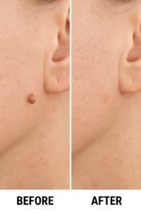 Skin tags removal Corby before and after
