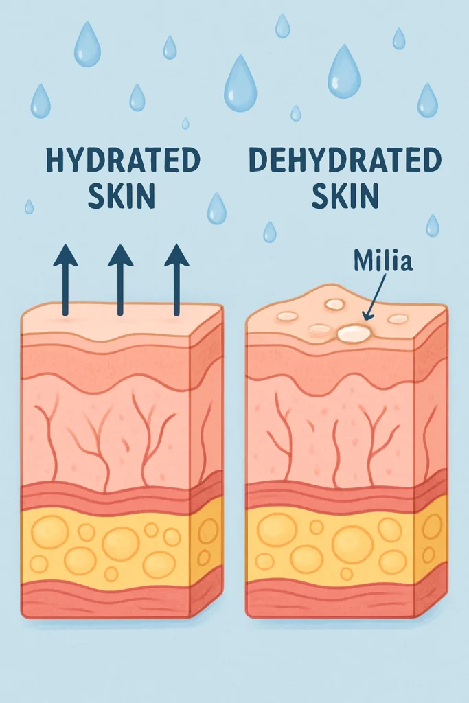 The importance of hydration and milia production Corby
