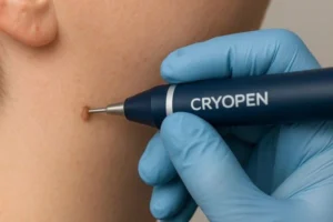 Person receiving skin tag removal Corby