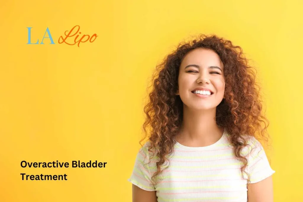 woman smiling about overactive bladder treatment Corby solutions